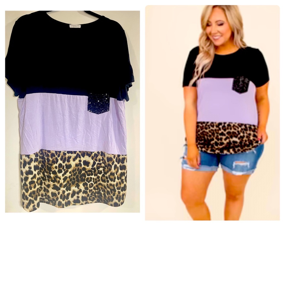 Chic Soul - Can't Read My Mind Top, Black-Lilac